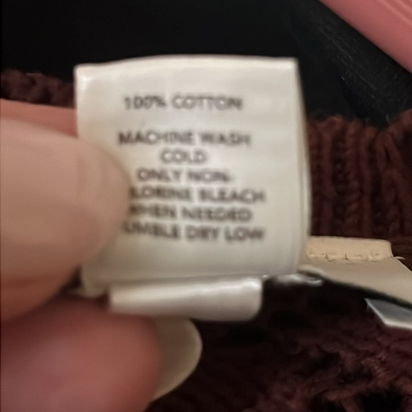 Women's Size Large LOFT Knit Tunic Sweater Eggplant/Maroon - Picture 7 of 7